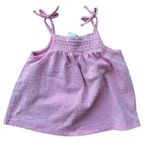 Baby Gap Sleeveless Top Stripped Pink and White 5T